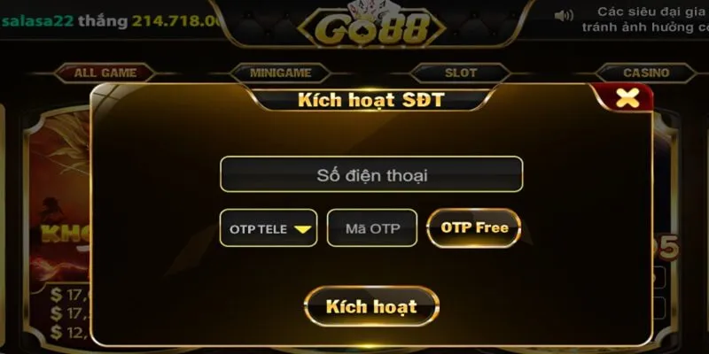 Mẹo kích hoạt số điện thoại tại Go88 cực dễ không phải ai cũng biết